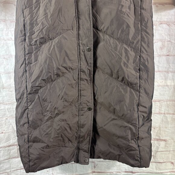 Platinum Women's S Brown Down Filled Long Faux Fur Hooded Winter Puffer Coat - Picture 7 of 12